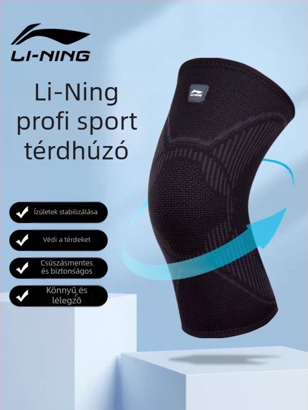 Li-Ning térdvédő férfiaknak és nőknek, meniszkusz védelem kosárlabdához és futáshoz, egyes csomagolás, XL méret, 851-1