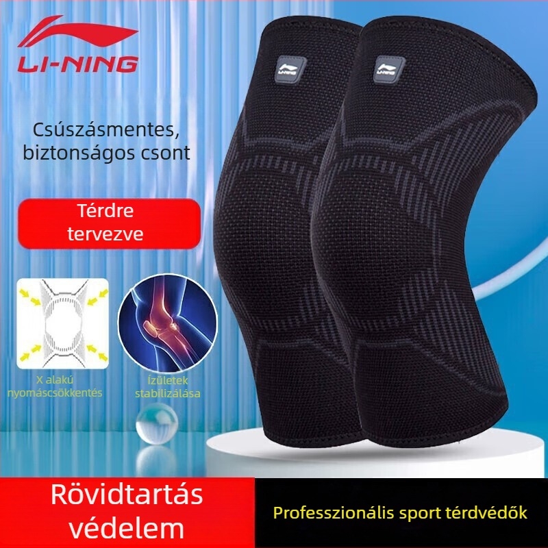 Li-Ning térdvédő férfiaknak és nőknek, meniszkusz védelem kosárlabdához és futáshoz, egyes csomagolás, XL méret, 851-1