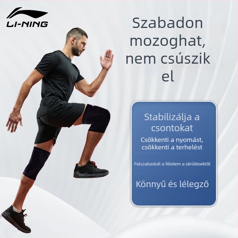 Li-Ning térdvédő férfiaknak és nőknek, meniszkusz védelem kosárlabdához és futáshoz, egyes csomagolás, XL méret, 851-1