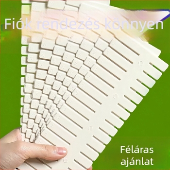Fiók rendező osztó - műanyag, egyszerű modern stílus, 1 réteg, asztali kivitel, tárolás fehérneműk és zoknik számára