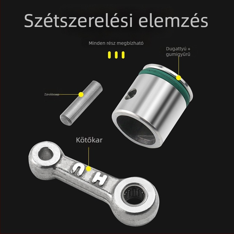 26-típusú elektromos kalapács-fúróhoz készlet, alumínium, tartalmaz bőr gyűrűt és csap-összeszerelést