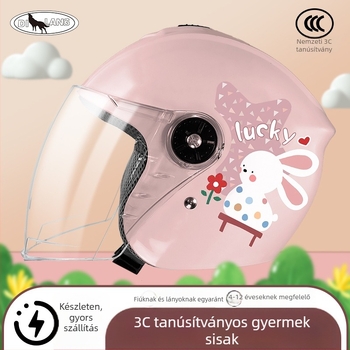 Téli gyermek sisak elektromos járművekhez – ABS, 3C tanúsított, 3/4 stílus, gyermekeknek