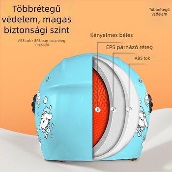 Téli gyermek sisak elektromos járművekhez – ABS, 3C tanúsított, 3/4 stílus, gyermekeknek