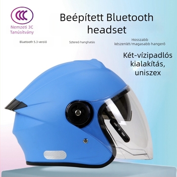 3/4 sisak elektromos járművekhez, beépített Bluetooth headsettel, univerzális méret, ABS, minden évszakra