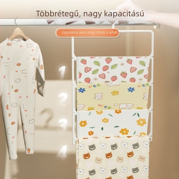 Baba fürdőlepedő és takaró tároló – 4 rétegű, hajtogatható függő szervező