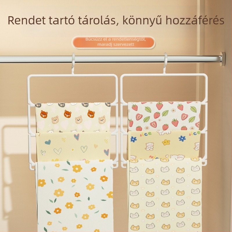 Baba fürdőlepedő és takaró tároló – 4 rétegű, hajtogatható függő szervező