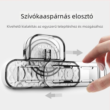 Szívófejű szervező – fúrás nélküli rögzítés, nedvességálló, teherbíró, műanyag, modern minimalist stílus