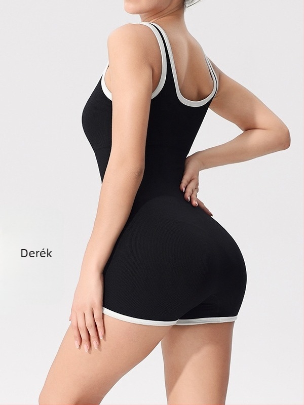 Női egyrészes jóga ruha melltámasz-párnákkal, nedvességelvezető anyag, 90% nylon, 10% spandex, aeró-jóga számára