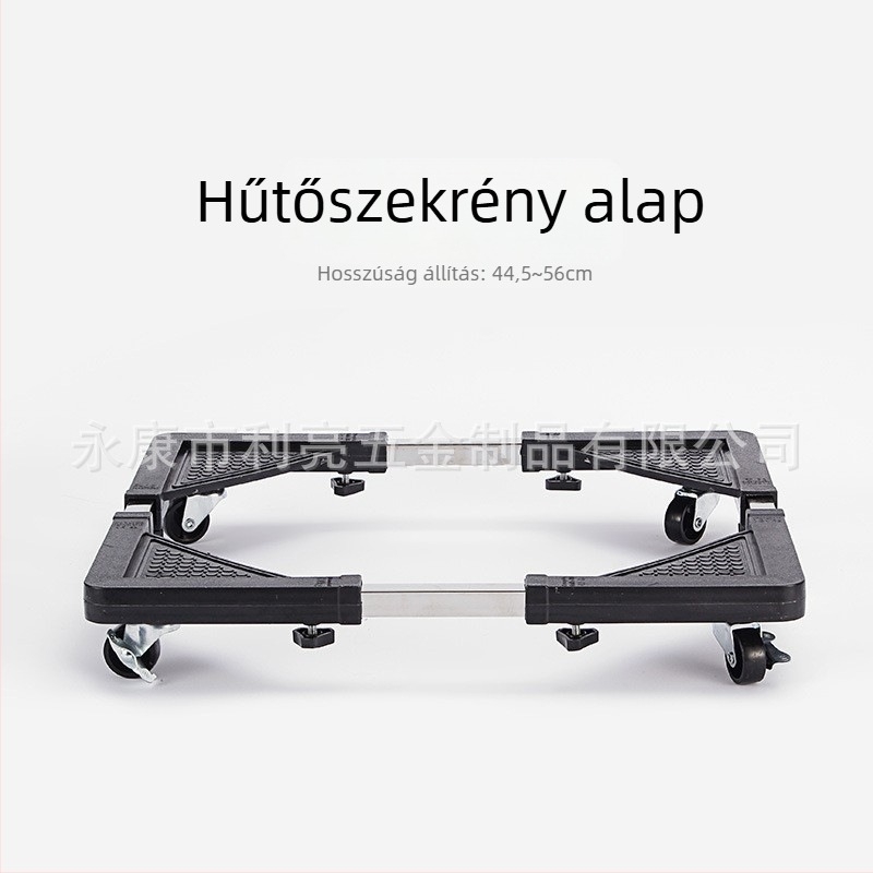 Műanyag 1-szintes tárolóállvány — mozgatható, forgatható, bővíthető, fúrásmentes, fürdőszobai használatra