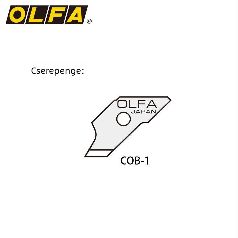 OLFA CMP-1 körkivágó papírhoz, vékony típusú, kés hossza 1,4 cm, fogantyú hossza 108 mm, maximális papírvágási méret: A4