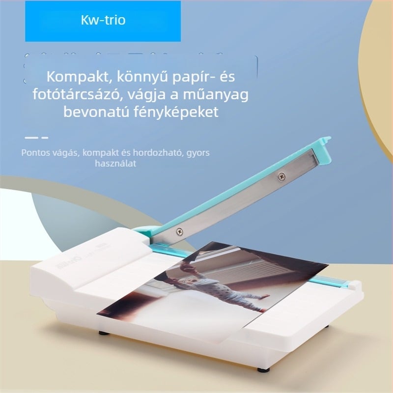 Mini papírvágó és fotóvágó - Modell 13931, Kw-trio/Kedeyou, műanyag