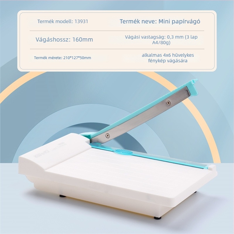 Mini papírvágó és fotóvágó - Modell 13931, Kw-trio/Kedeyou, műanyag