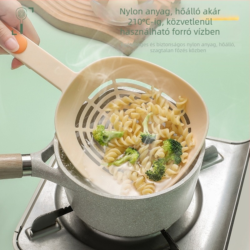 Konyhai kanál Nylon+PP anyaggal, csúszásmentes és hőálló, nyél PP