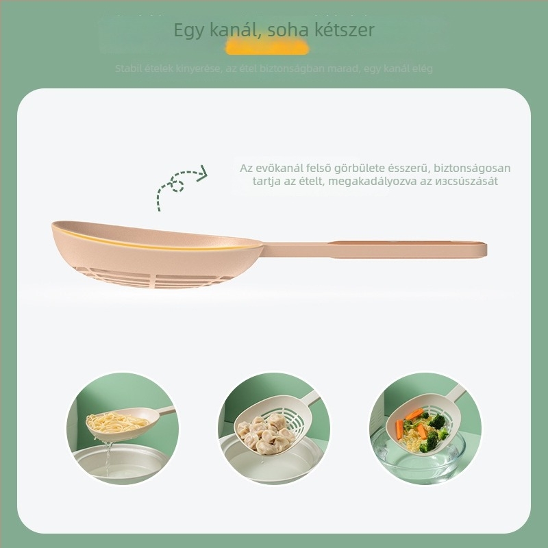 Konyhai kanál Nylon+PP anyaggal, csúszásmentes és hőálló, nyél PP