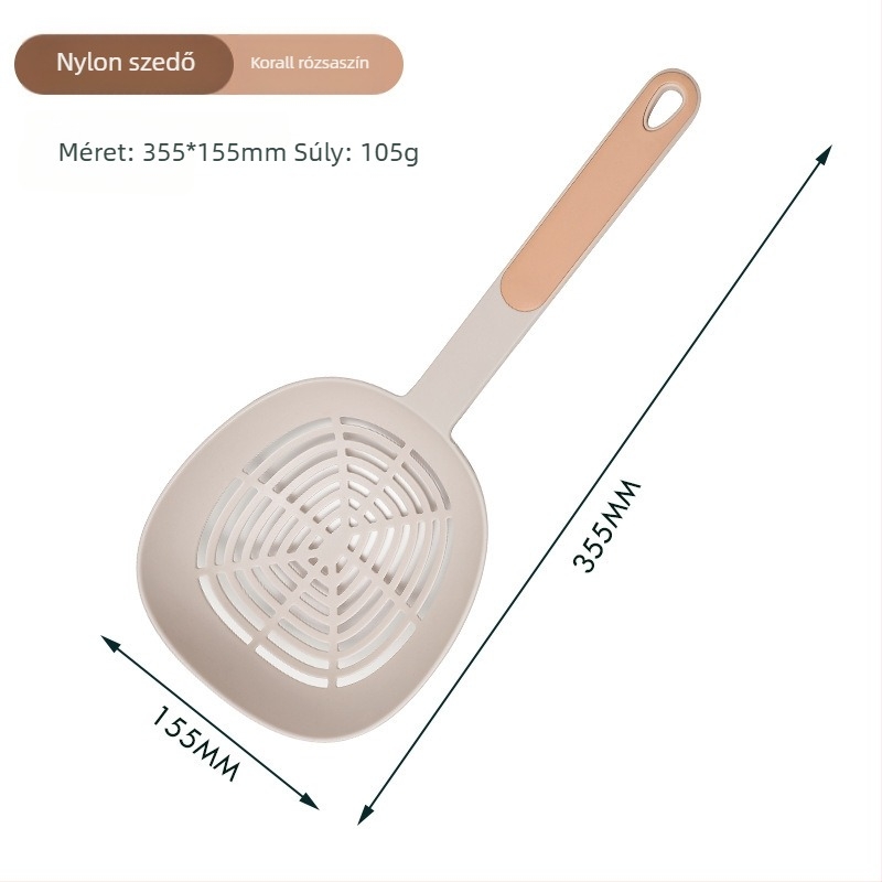 Konyhai kanál Nylon+PP anyaggal, csúszásmentes és hőálló, nyél PP