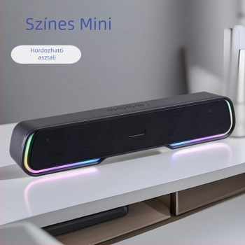 Bluetooth hangszóró RGB világítással (10W, beépített 1000–1200mAh akkumulátor, Bluetooth 5.3, hatótáv 10 m)