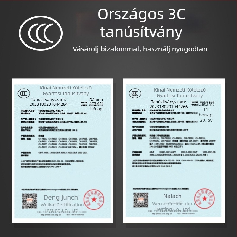 USB töltő kocka alakú elosztó, több dugaszoló aljzattal, 220V, 2500W, CCC tanúsítvány