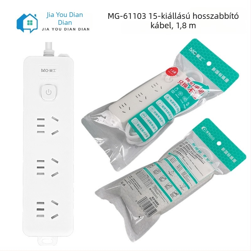 Mo Gong Kábelcsatlakozóaljzat 15 lyukkal, oxigénmentes réz maggal, 10 A, 250 V AC