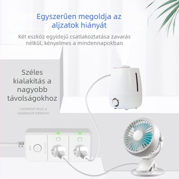 Pucai vezeték nélküli távirányítós aljzat, 220V, 10A, 2500W, biztonsági védelemmel