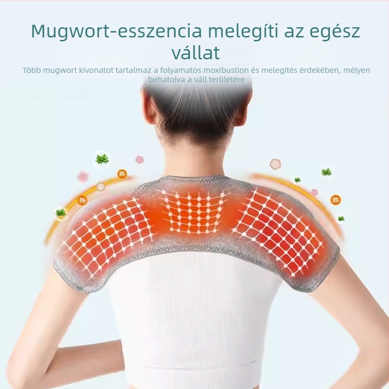 Váll- és nyakmelegítő önmelegítő mellény, infravörös melegítés, pamutfonal, nyakfedés, magáncímkére kész