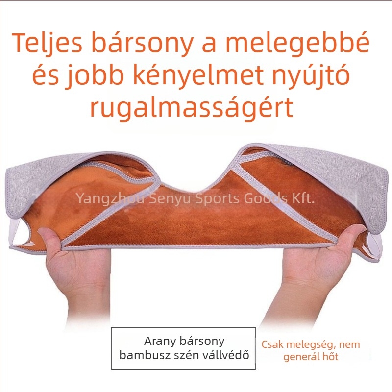 Váll- és nyakmelegítő önmelegítő mellény, infravörös melegítés, pamutfonal, nyakfedés, magáncímkére kész