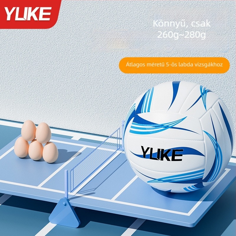 Yuke beltéri röplabdás labda, PVC, gépi varrással, alkalmas edzésekhez és mérkőzésekhez