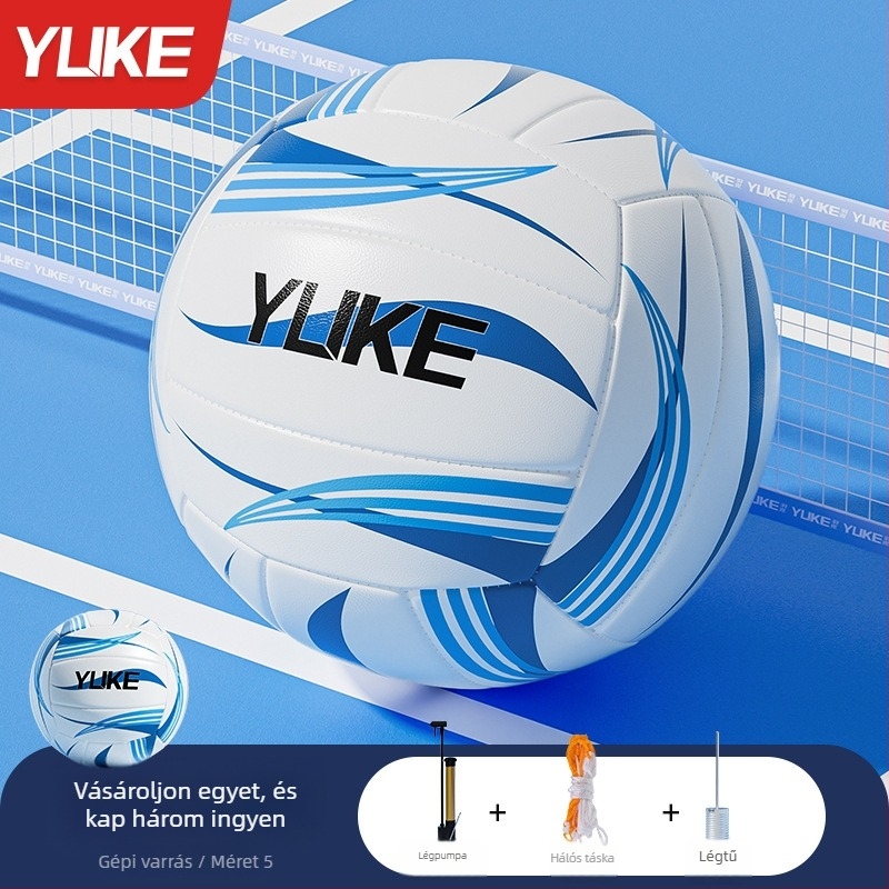 Yuke beltéri röplabdás labda, PVC, gépi varrással, alkalmas edzésekhez és mérkőzésekhez