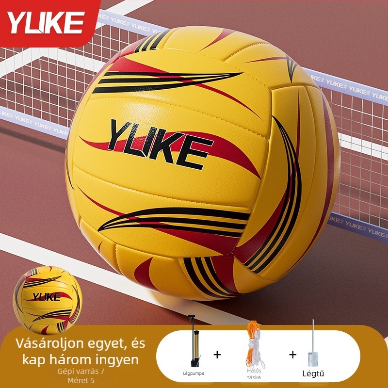 Yuke beltéri röplabdás labda, PVC, gépi varrással, alkalmas edzésekhez és mérkőzésekhez