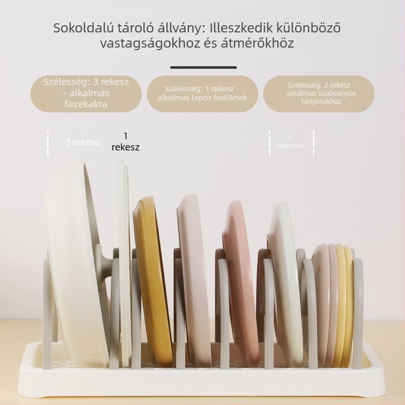 Konyhai edényállvány - Levehető, Összecukható, Mozgatható (Plasztikus; Szerelés nélkül)