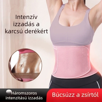 Derékvédő öv ezüstionokkal, izzadság-elvezető technológiával, felnőtteknek, futáshoz és jóga-gyakorlatokhoz, poliészter anyag