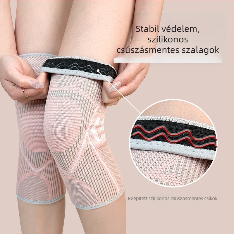Térdvédők sporthoz - Nailon, Nagy rugalmasság, Csúszásmentes, Légáteresztő, Izzadságot felszívó