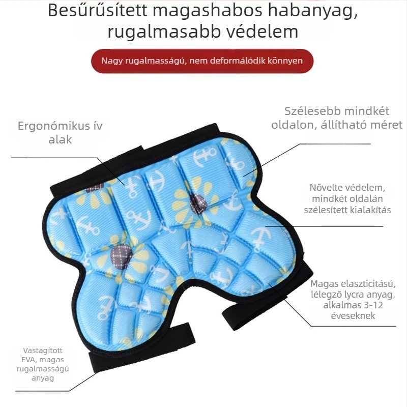 Gyerekeknek roller skating csípővédők – szivacs anyag, modell tb-0828, csuklóvédelem