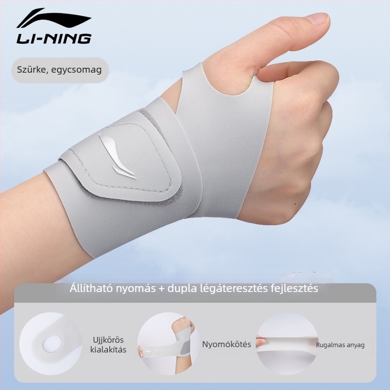 Li Ning csukló-támasz, poliészter szál, csuklóvédelme, badmintonhoz, általános használat