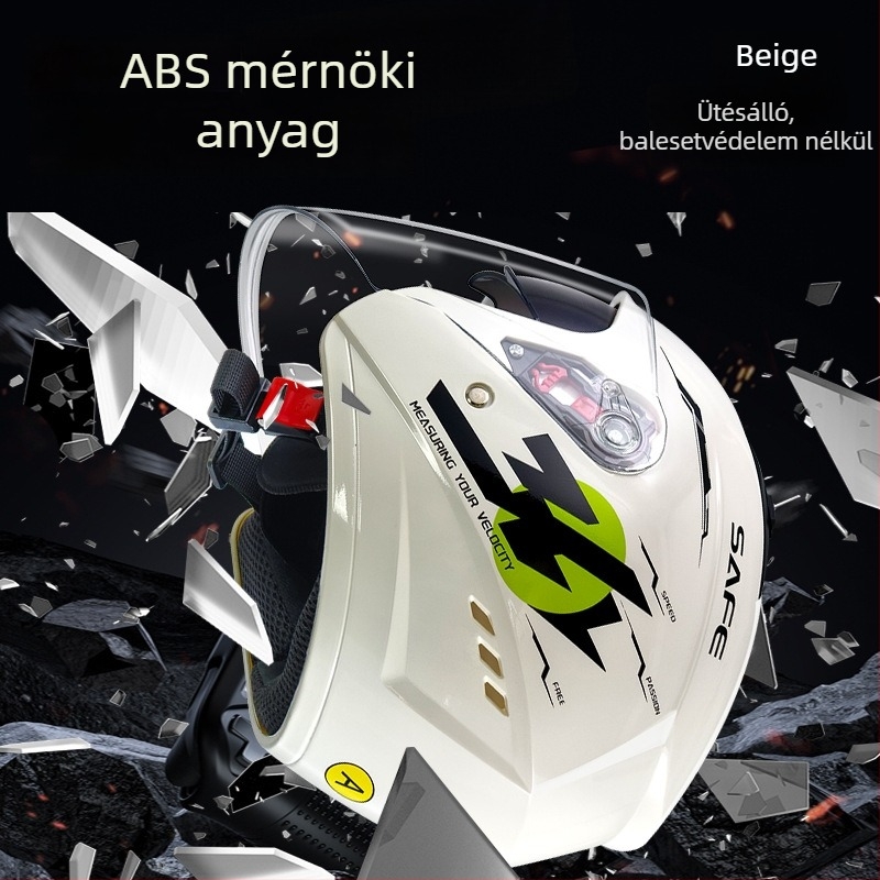 3C-tanúsítvánnyal rendelkező ABS 3/4 sisak téli használathoz elektromos motorokhoz