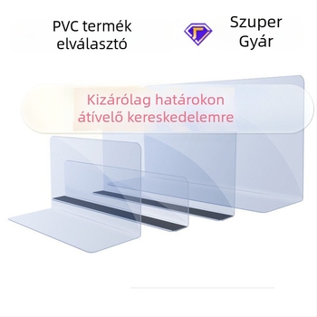 Mágneses átlátszó polcszeparátorok, műanyag, asztali szerelés, 4 réteg, egyszerű és modern stílus