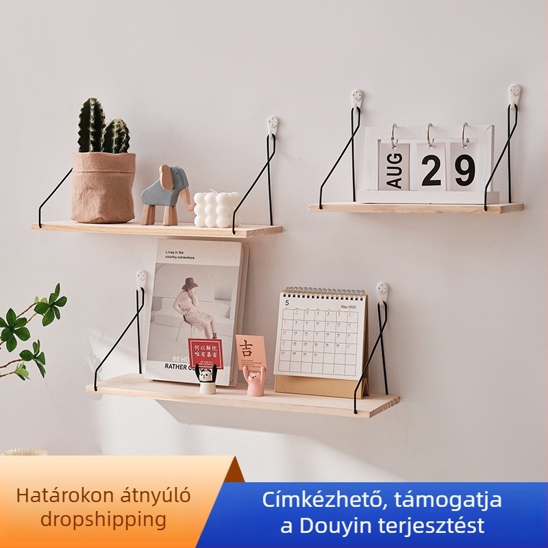 Fali polc, egyszerű, modern stílus, faanyag, egy polcos kivitel