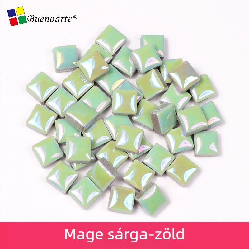 Kézzel készített kerámia mozaik töredékek – szabálytalan formák, mázas felület, mozaik technika