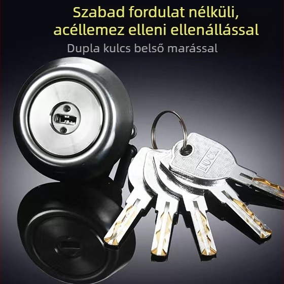 Réz ajtózár, golyó típusú zár, modell 9219, Amerikai stílus