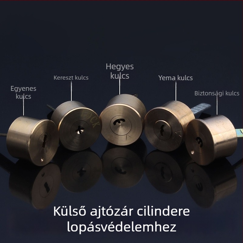 Réz ajtózár, golyó típusú zár, modell 9219, Amerikai stílus