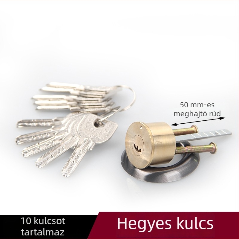 Réz ajtózár, golyó típusú zár, modell 9219, Amerikai stílus