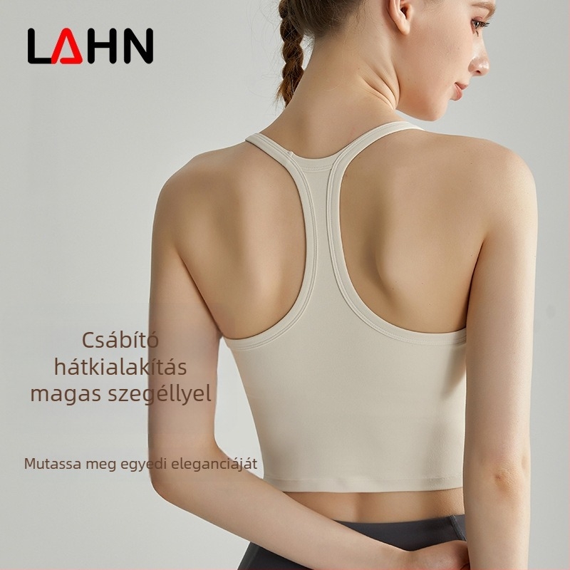 LAHN Sportos melltartó-ruha egy darabból, formázott 3/4 kosár, rögzített dupla vállpántok, Nylon/Spandex