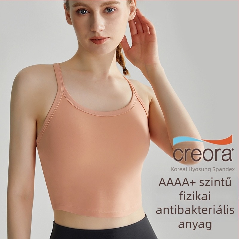 LAHN Sportos melltartó-ruha egy darabból, formázott 3/4 kosár, rögzített dupla vállpántok, Nylon/Spandex