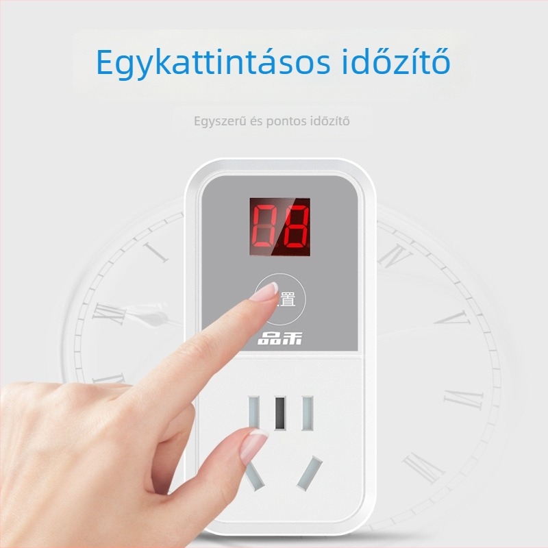 Pinhe CCC-tanúsítványú okos időzítő dugaszoló aljzat, visszaszámlálásos kikapcsolás és túláram elleni védelem EV és telefon töltéséhez