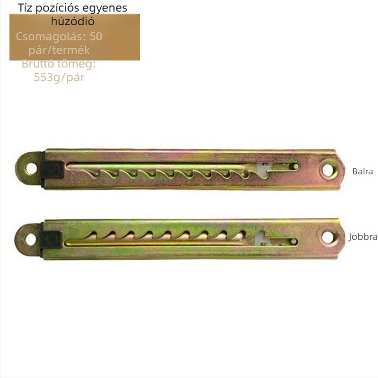 Teleszkópos magasságállító húzórúd orvosi ágyakhoz és rajztáblákhoz, vasból, sajtolással és elektroplattolással