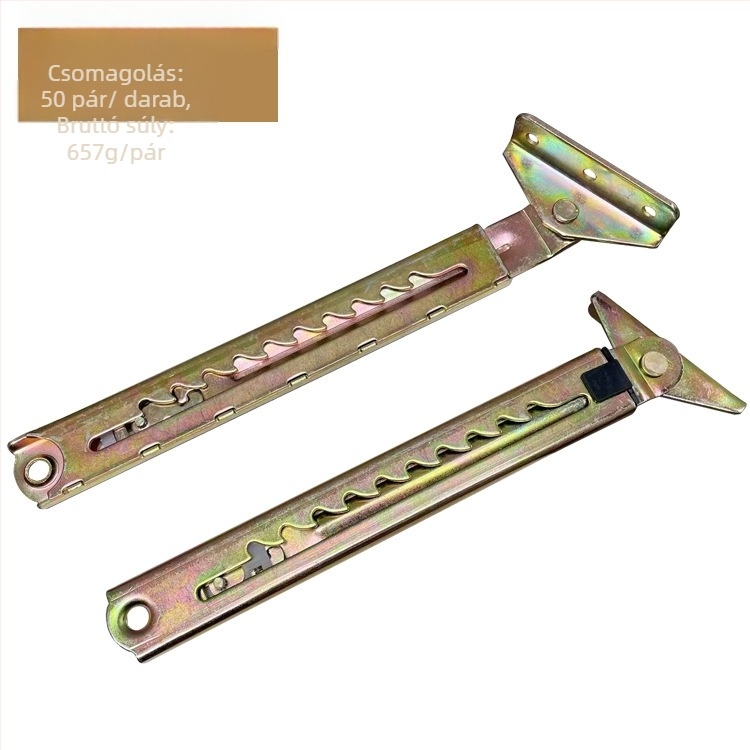 Teleszkópos magasságállító húzórúd orvosi ágyakhoz és rajztáblákhoz, vasból, sajtolással és elektroplattolással