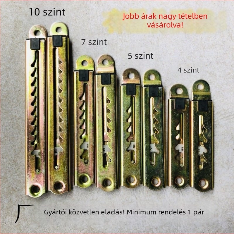 Teleszkópos magasságállító húzórúd orvosi ágyakhoz és rajztáblákhoz, vasból, sajtolással és elektroplattolással