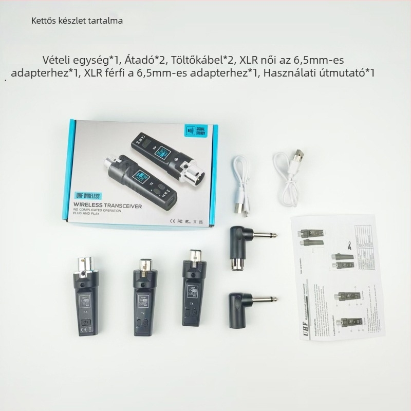 Hangszeres Mikrofonnal Konverter SX2, dinamikus fej, beépített akkumulátor, 20Hz-20kHz, SNR ≥70dB, 3.7V élő közvetítéshez