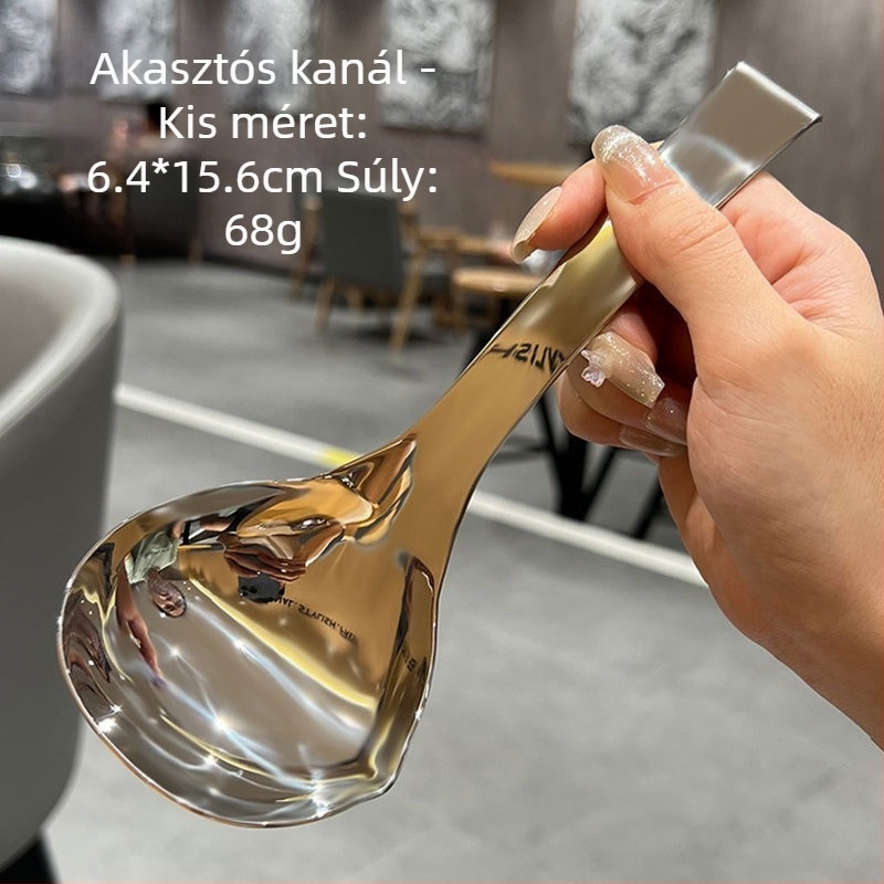 304 rozsdamentes acél leveskanál kampóval, mély fejű és nagy fejű, modern minimalist dizájn