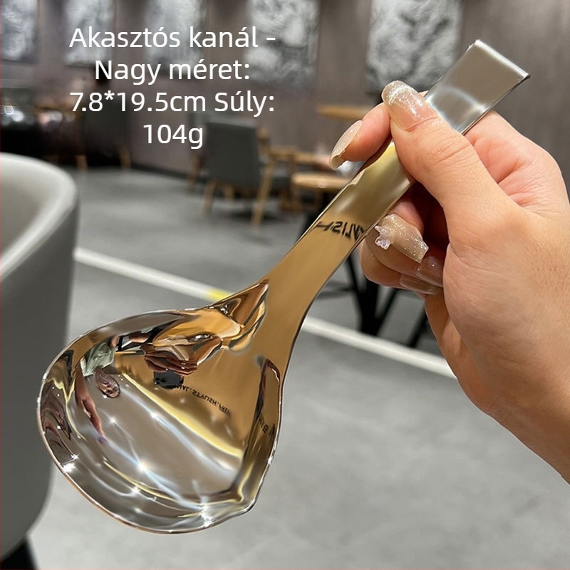 304 rozsdamentes acél leveskanál kampóval, mély fejű és nagy fejű, modern minimalist dizájn