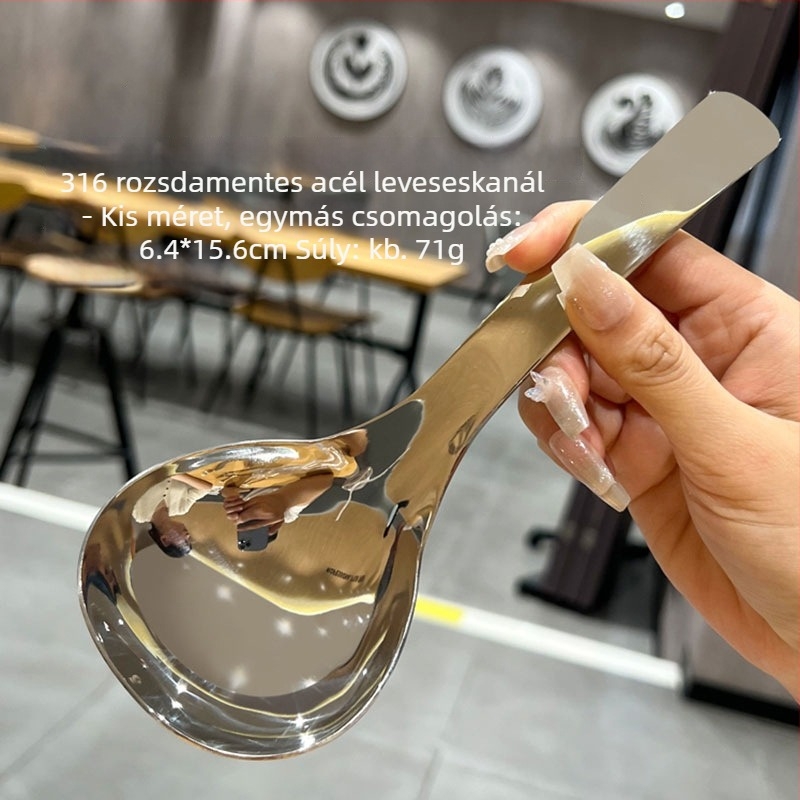 304 rozsdamentes acél leveskanál kampóval, mély fejű és nagy fejű, modern minimalist dizájn